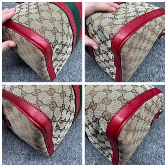 Gucci Boston Web Canvas Satchel Lux-560-08282025 - Picture 8 of 15